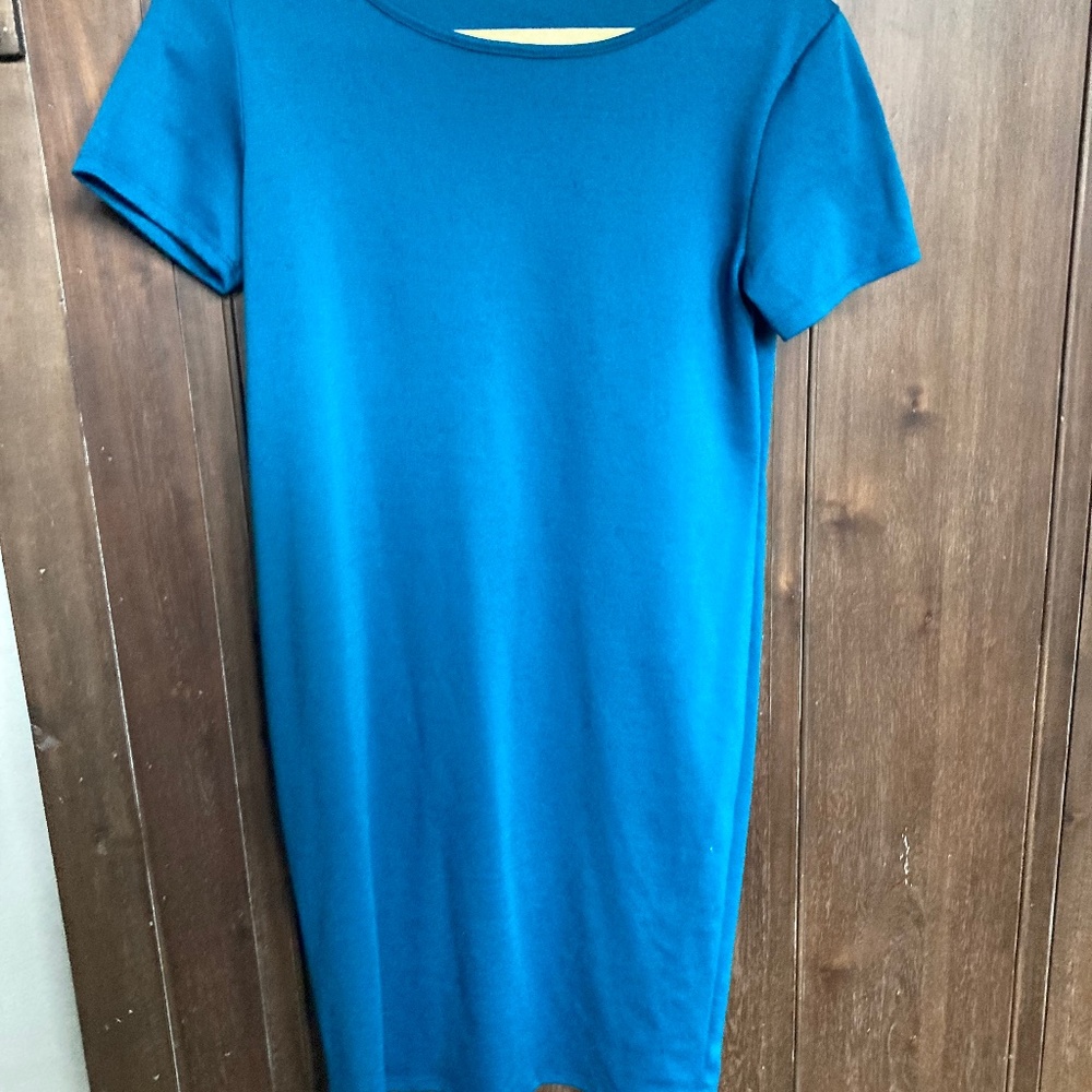 Pink blush blue maternity dress